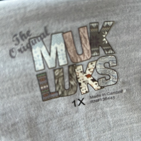 MUK LUKS Women's Cloud Knit Love to Layer Long Sleeve Open Front Cardigan 1X - Picture 5 of 15